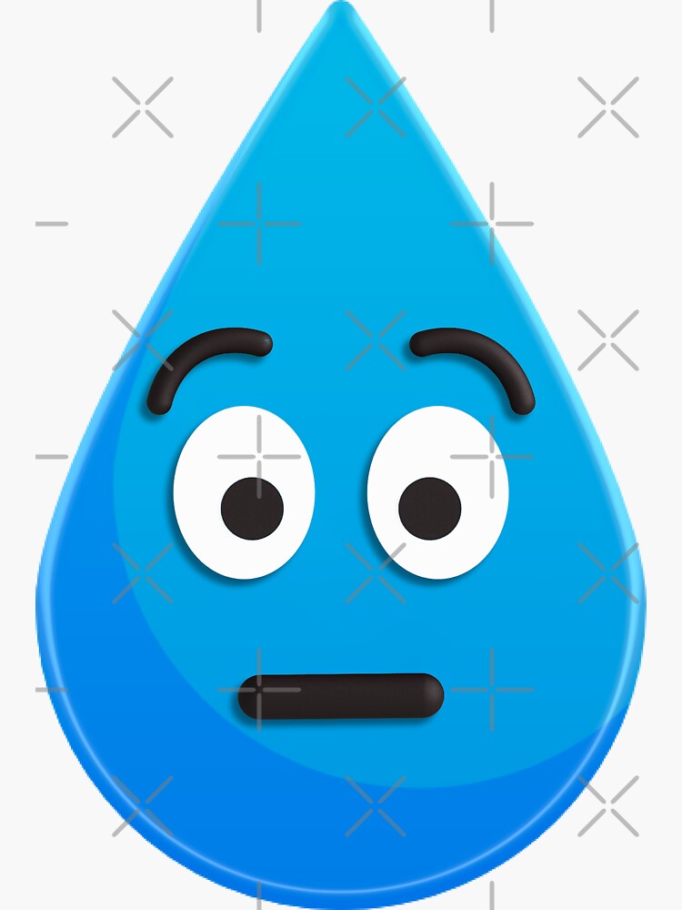 Water Drop Emoji Cute