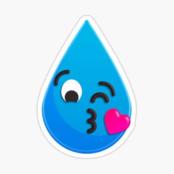 "Water Drop Emoji Cute" Sticker for Sale by IceSnake Redbubble