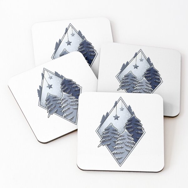 Item preview, Blue Christmas Forest designed and sold by NadyaOrangeKiss.