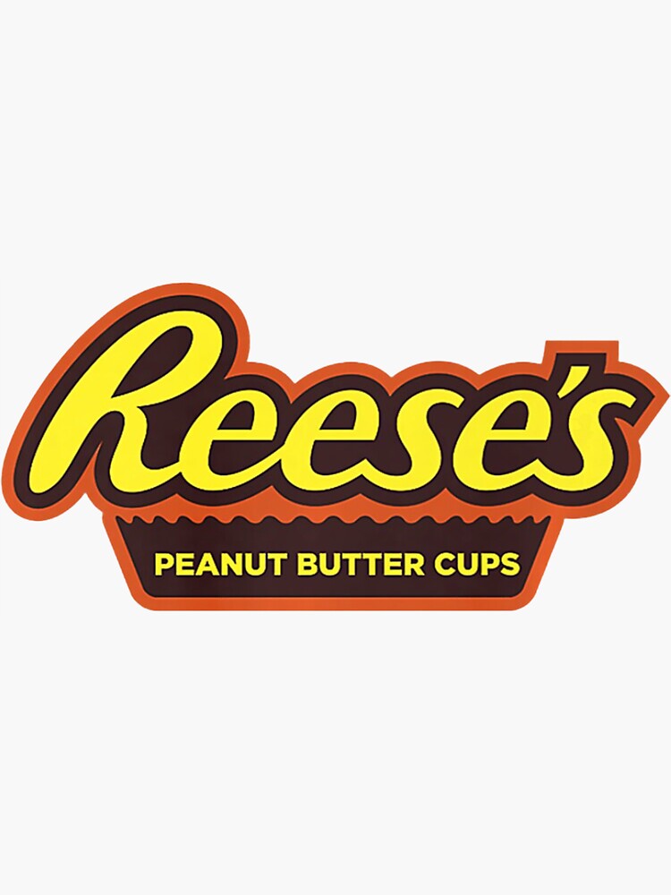 "reeses peanut butter cups logo" Sticker for Sale by mocacinamon