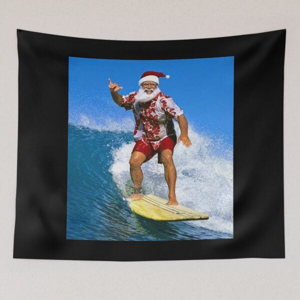 Item preview, Santa on a surfboard designed and sold by designmetaspace.