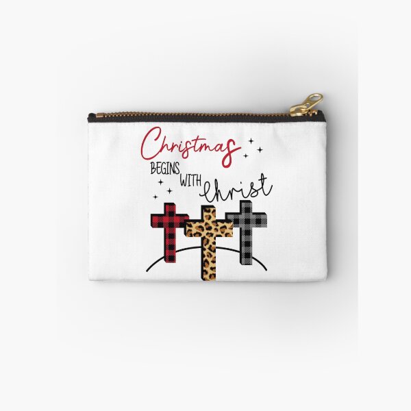 Item preview, Christmas begins with christ plaid cross santa designed and sold by Handrixx.