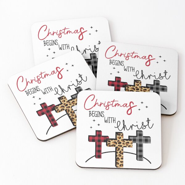 Item preview, Christmas begins with christ plaid cross santa designed and sold by Handrixx.