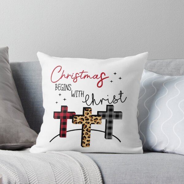 Item preview, Christmas begins with christ plaid cross santa designed and sold by Handrixx.