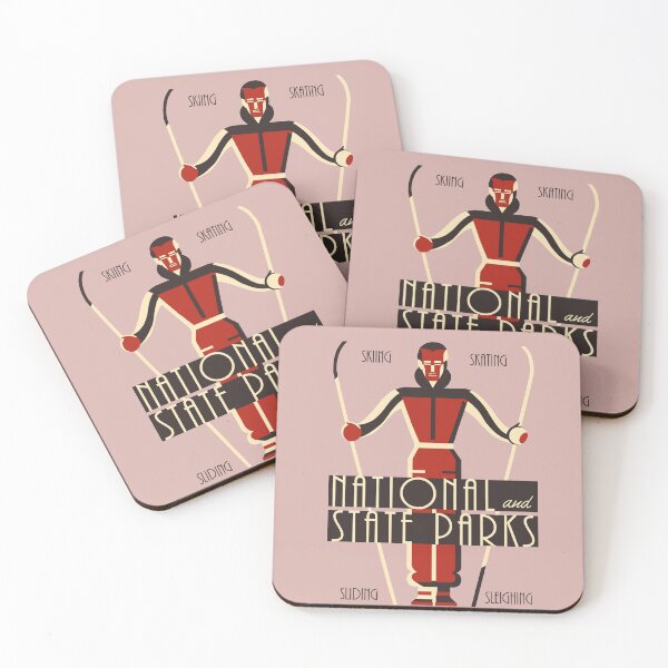 Item preview,  Art deco skiing National State Parks designed and sold by aapshop.
