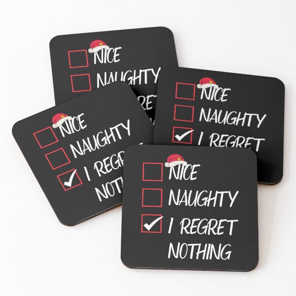 Item preview, Nice Naughty I Regret Nothing Christmas List Santa Claus designed and sold by Tatus Brinal.