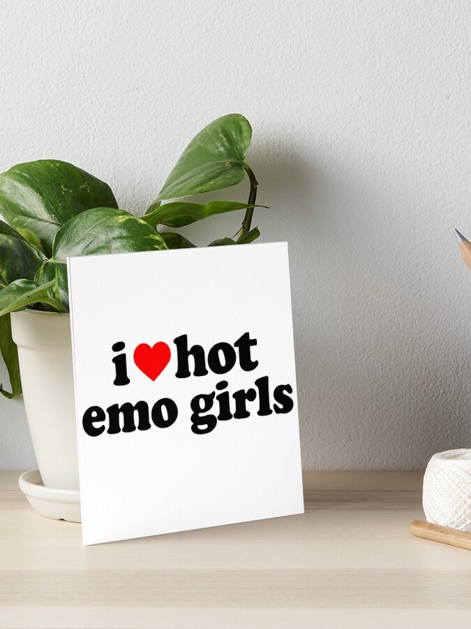 I Love Hot Emo Girls Y2K Aesthetic Alt Punk Metal I Heart Greeting Card  for Sale by SW-Boutique