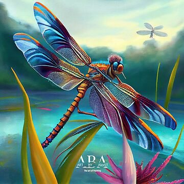 Libellule - dragonfly - original artwork online - hand painted acrylic on canvas