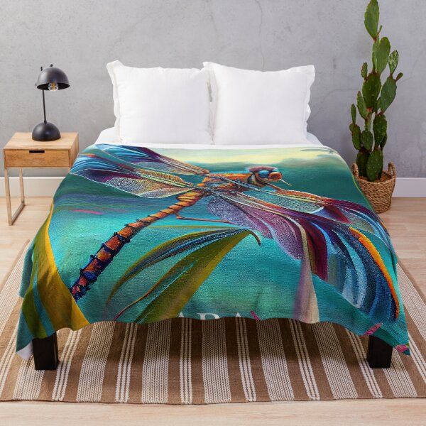 Item preview, Tropical Dragonfly - Oil Painting designed and sold by ABArtByAlexST.