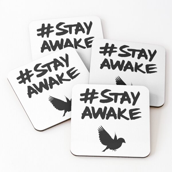 Item preview, Stay awake #tag (black) designed and sold by SolidEarthArt.