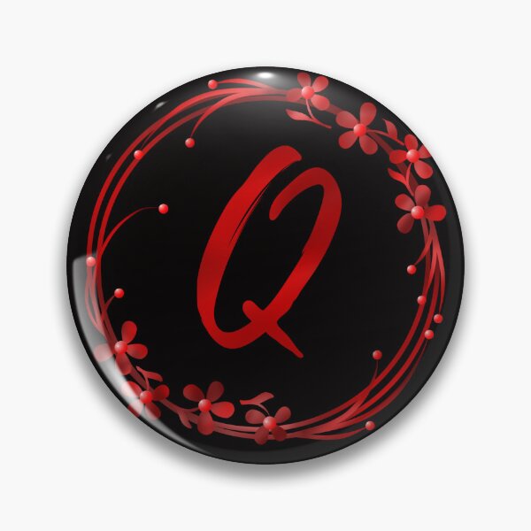 Aperçu de l'œuvre Monogramme initial de fleurs rouges Q - lettre q / alphabet q créée et vendue par stayartsy07.