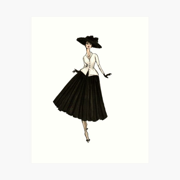 Aperçu de l'œuvre Vintage Paris Bar Suit Nouveau Look Fashion Illustration créée et vendue par Alex Newton.