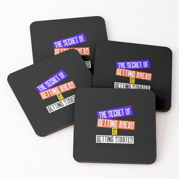 Item preview, The Secret of Getting Ahead is Getting Started - Inspirational Quotes designed and sold by theredsharp.