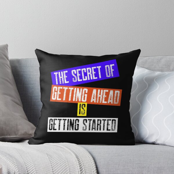 Item preview, The Secret of Getting Ahead is Getting Started - Inspirational Quotes designed and sold by theredsharp.