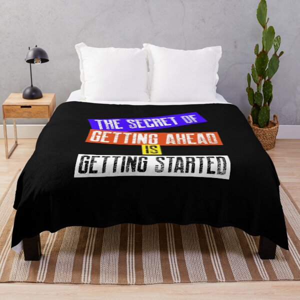 Item preview, The Secret of Getting Ahead is Getting Started - Inspirational Quotes designed and sold by theredsharp.