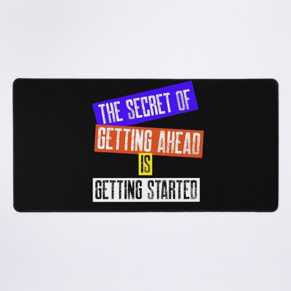 Item preview, The Secret of Getting Ahead is Getting Started - Inspirational Quotes designed and sold by theredsharp.