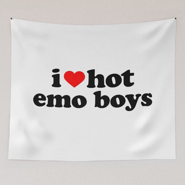 Item preview, I Love Hot Emo Boys Y2K Aesthetic Alt Punk Metal I Heart designed and sold by SW-Boutique.