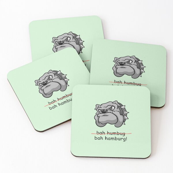 Item preview, Anti-Holiday: Bulldog "Bah Humbug (crossed out). bah hamburg!" designed and sold by SomeGuyLou.