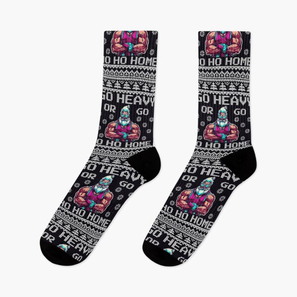 Item preview, Go Heavy Or Go Ho-Ho-Home - Fun Gym Working LIfting Ugly Festive Design designed and sold by madtoyman.