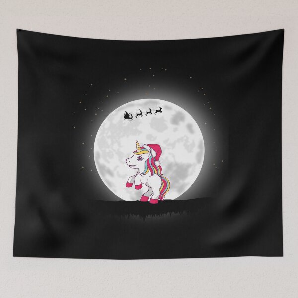 Item preview, Christmas Girls boys Xmas Unicorn Santa designed and sold by Ibu83.