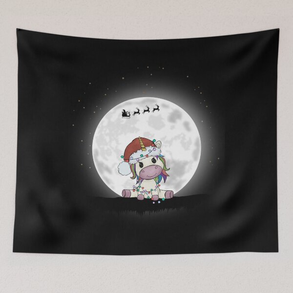 Item preview, Christmas Girls boys Xmas Unicorn Santa designed and sold by Ibu83.