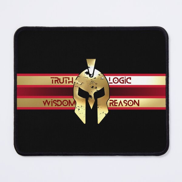 Item preview, Spartan Truth Logic Wisdom Reason Red Gold Black designed and sold by Yiorgos Designs.