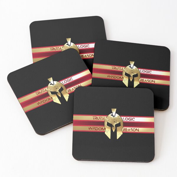 Item preview, Spartan Truth Logic Wisdom Reason Red Gold Black designed and sold by Yiorgos Designs.