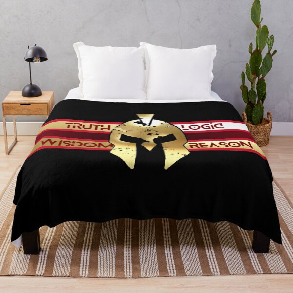 Item preview, Spartan Truth Logic Wisdom Reason Red Gold Black designed and sold by Yiorgos Designs.