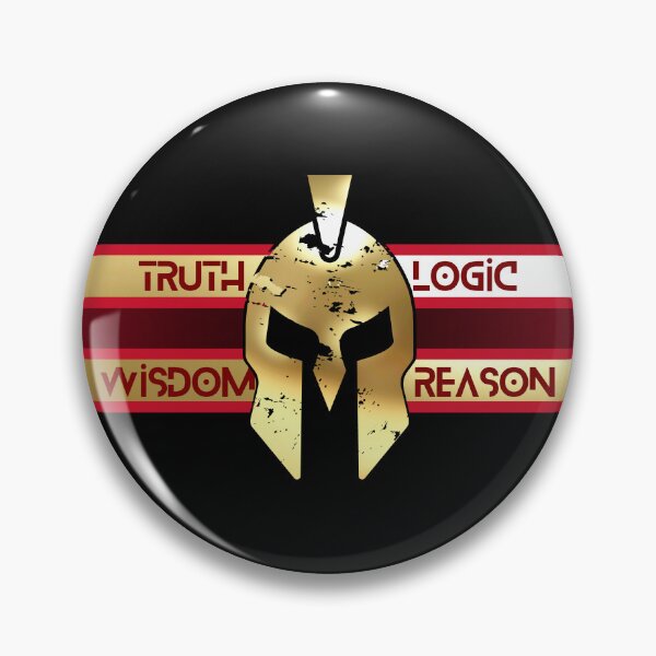 Item preview, Spartan Truth Logic Wisdom Reason Red Gold Black designed and sold by Yiorgos Designs.