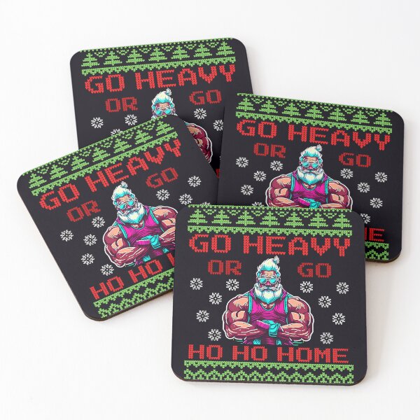 Item preview, Go Heavy Or Go Ho-Ho-Home - Fun Gym Working LIfting Ugly Festive Design designed and sold by madtoyman.