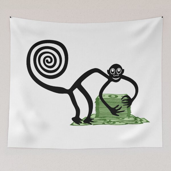 Item preview, Monkey with a pile of money designed and sold by siloto.