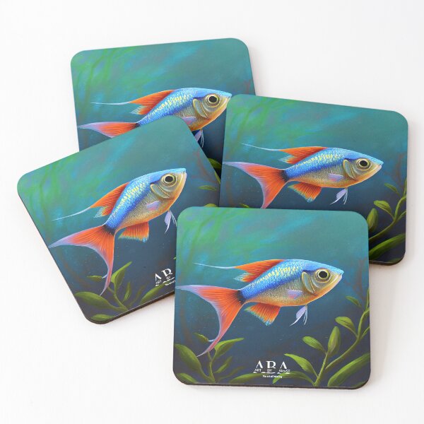 Item preview, Tropical Tetra Fish - Oil Painting designed and sold by ABArtByAlexST.