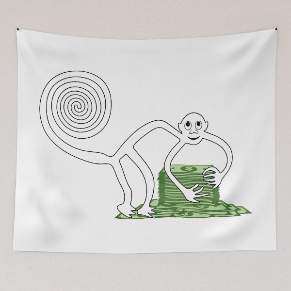 Item preview, Monkey with a pile of money designed and sold by siloto.