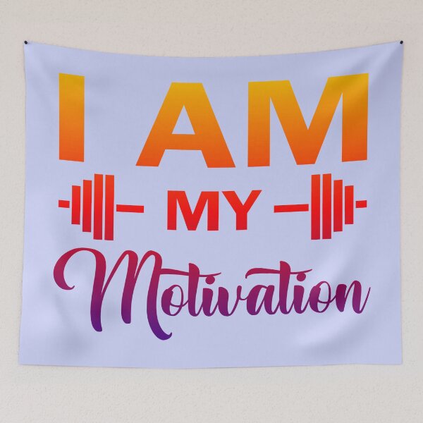 Item preview, I Am My Motivation  (gym lovers design and weight lifting gift, weight lifters gift designed and sold by CristalleLisa.