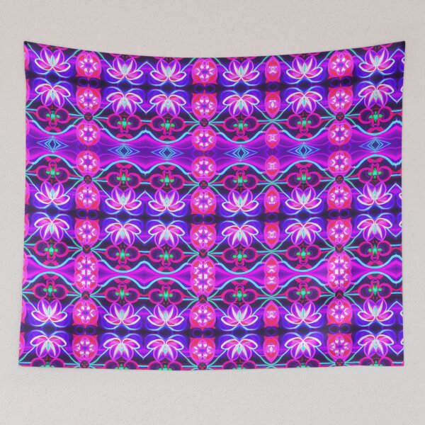 Item preview, Neon Lotus Flower Pattern designed and sold by ZenEverAI.