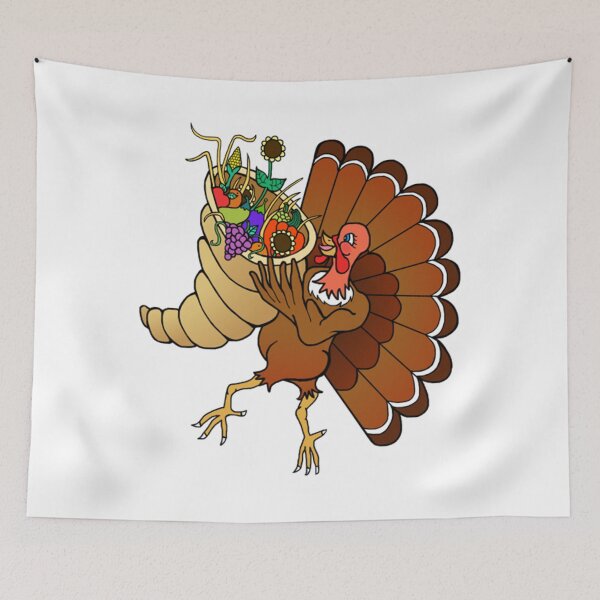 Item preview, Turkey with Cornucopia Harvest Bouquet designed and sold by DanteBarreto.