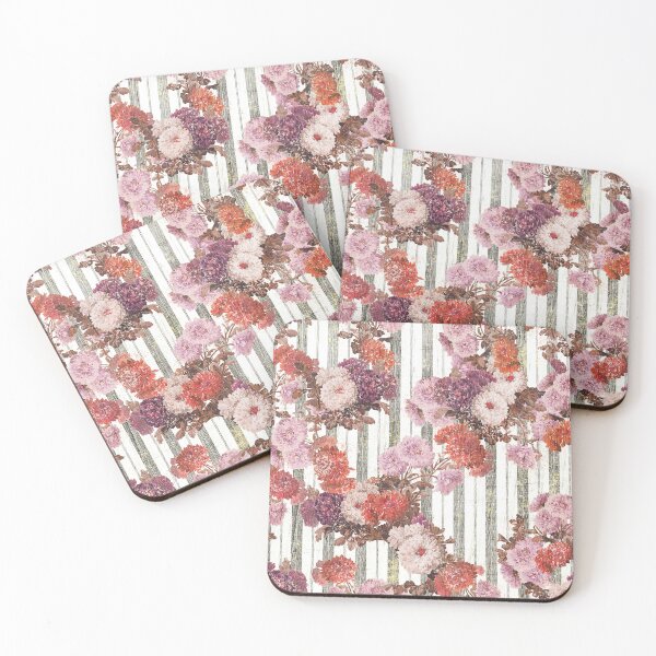 Item preview, Elegant Modern Rustic Flowers French Ticking Stripes designed and sold by tanjica.