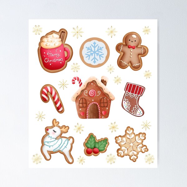 Item preview, Christmas Cookies Stickers/ Christmas Cookie Stickers for Teens/Christmas Cookie Decor Gifts for Bakers/ Christmas Stickers for Kids designed and sold by KingdomKubs.