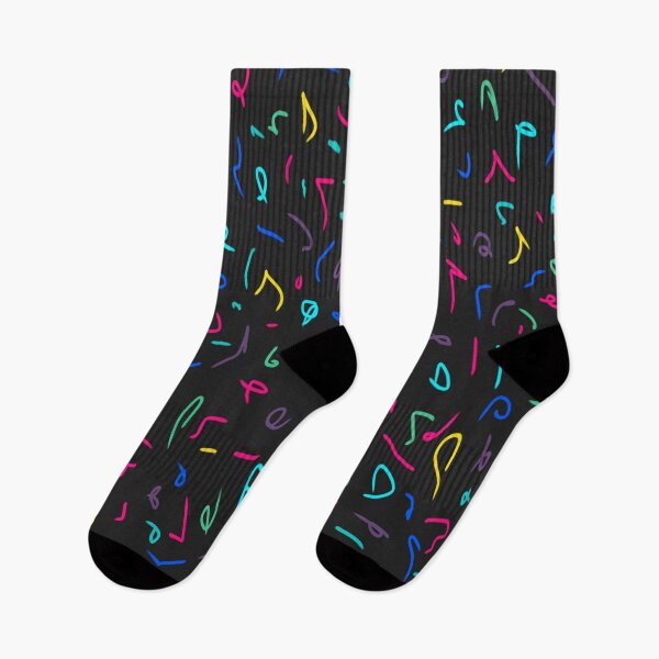 Artikelvorschau, Funky Neon Bright Marks auf Schwarz entworfen und verkauft von DanielleGensler.