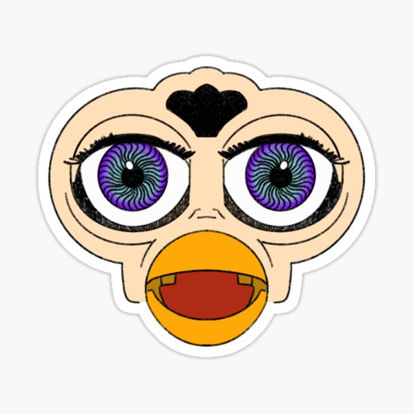 Furby’s tiny face Sticker