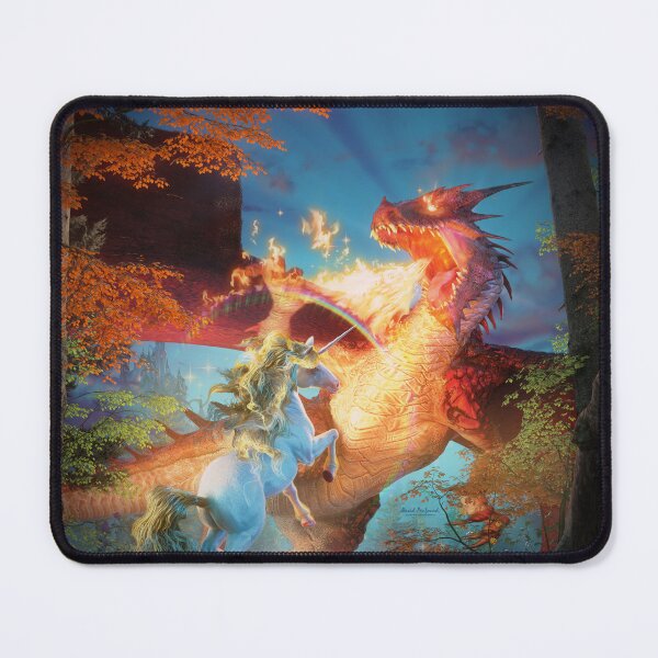 Item preview, Dragon and the Unicorn Battle designed and sold by DavidPenfound.