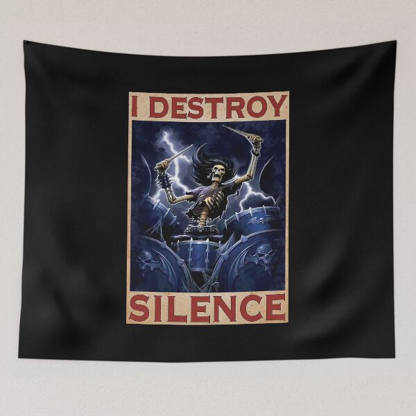 Item preview, DRUM I Destroy Silence  designed and sold by SEANPARKERAU.