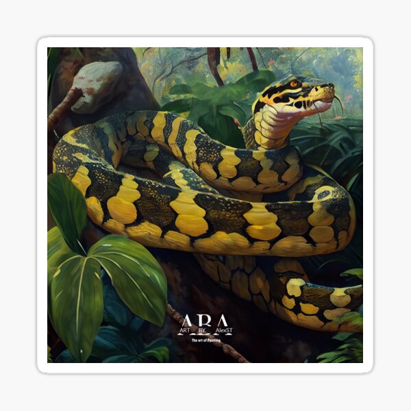 Item preview, Tropical Anaconda  - Oil Painting designed and sold by ABArtByAlexST.