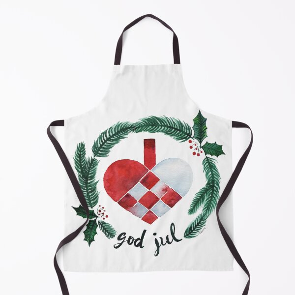 Item preview, dios jul med julehjerte (dansk) - arte de la acuarela designed and sold by thrine.