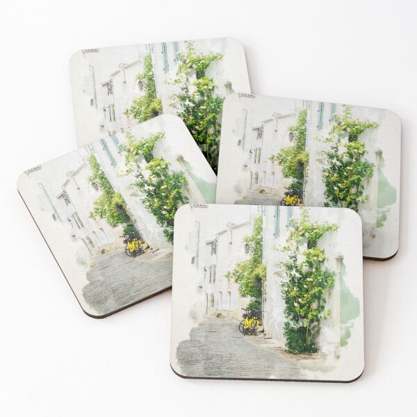 Item preview, Watercolor of alley on ile de Ré designed and sold by FotoMahieu.