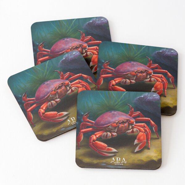 Item preview, Tropical Red Land Crab- Oil Painting designed and sold by ABArtByAlexST.