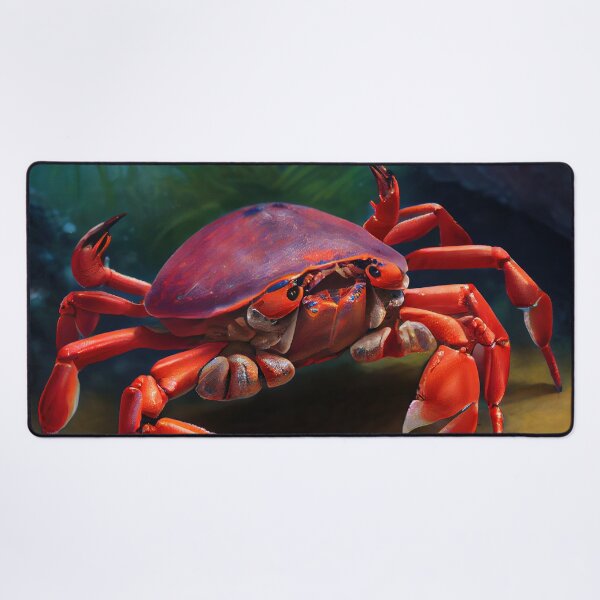 Tropical Red Land Crab- Oil Painting Desk Mat