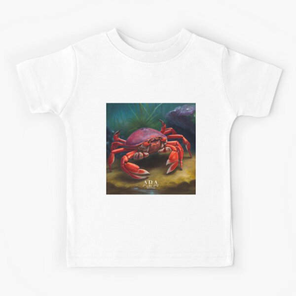 Tropical Red Land Crab- Oil Painting Kids T-Shirt