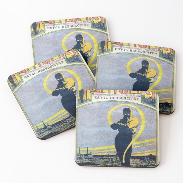Item preview, Fantomas by Marcel Allain and Pierre Souvestre Rare Crime Fiction Vintage Pulp Book Cover designed and sold by ⭐⭐⭐⭐⭐ Art Geeky.
