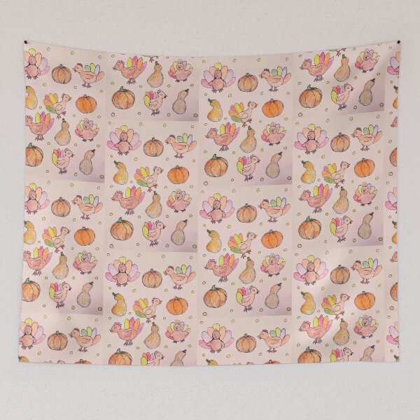 Item preview, Harvest Turkeys in soft rose designed and sold by Ivy-Bindig.